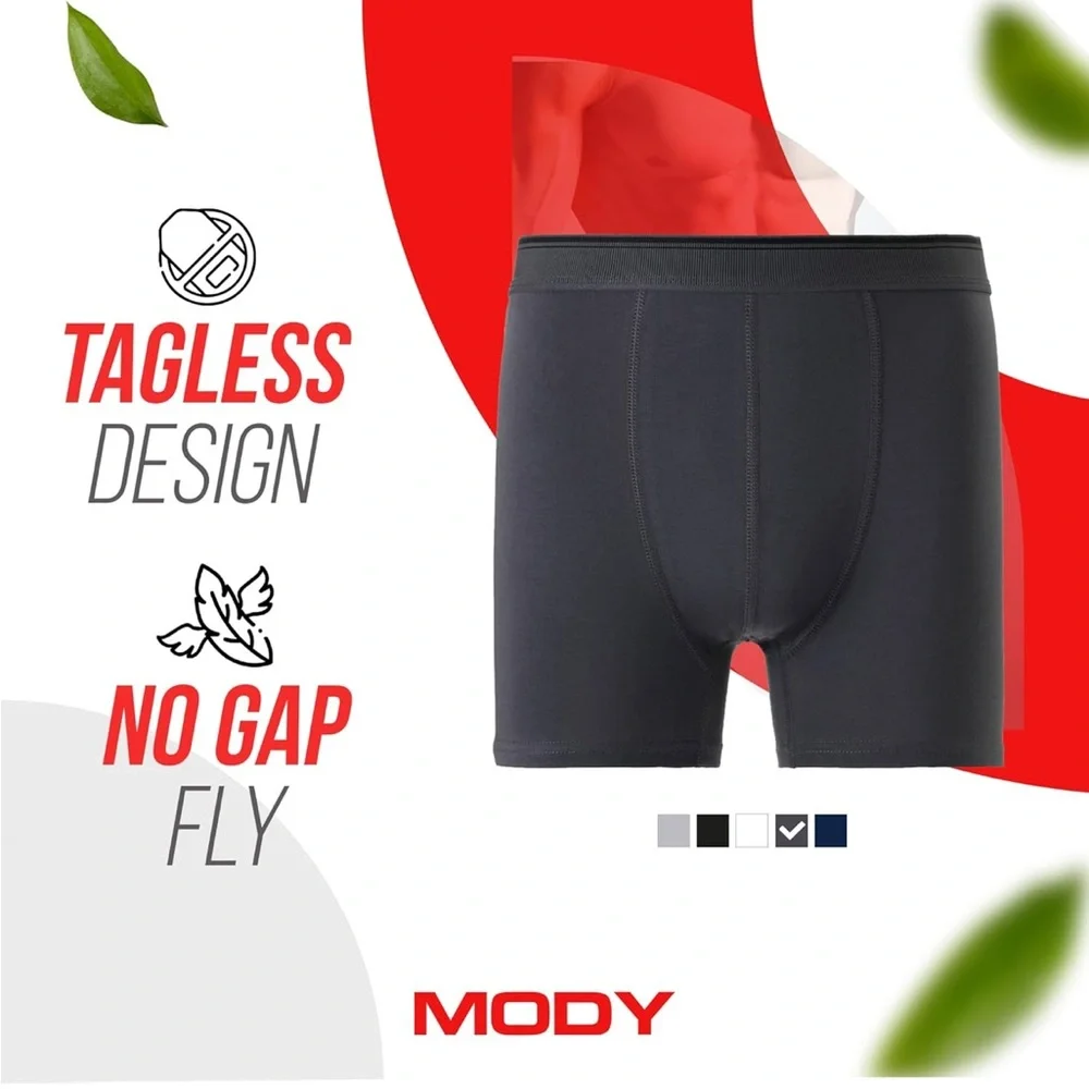 Mody Men's Boxer Briefs  4 Pack Striped Smokey Grey  size XXXL - 3X Large